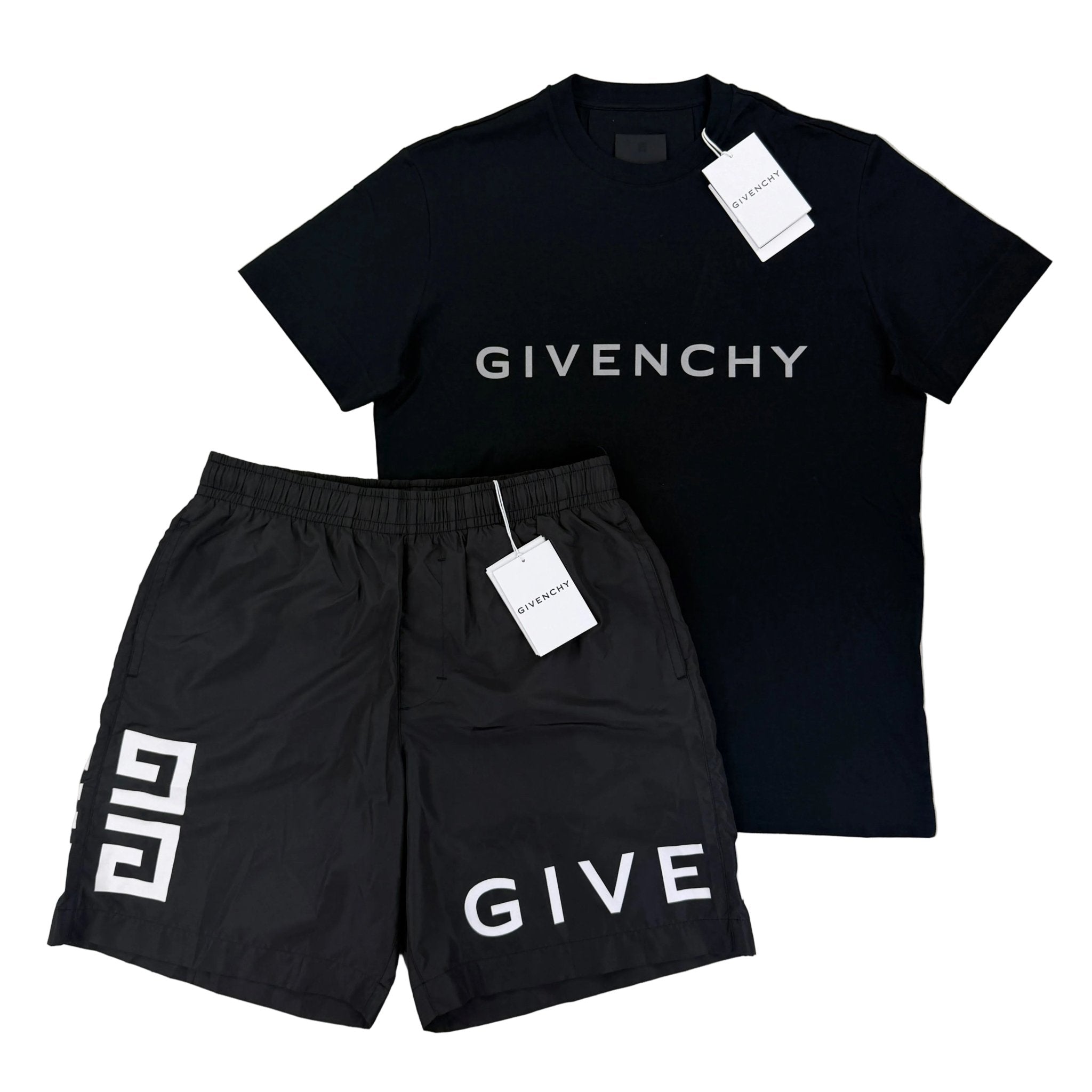 Givenchy Men’s Black T-shirt & Swim Short Set - Morely TrendsGivenchy Type here:)