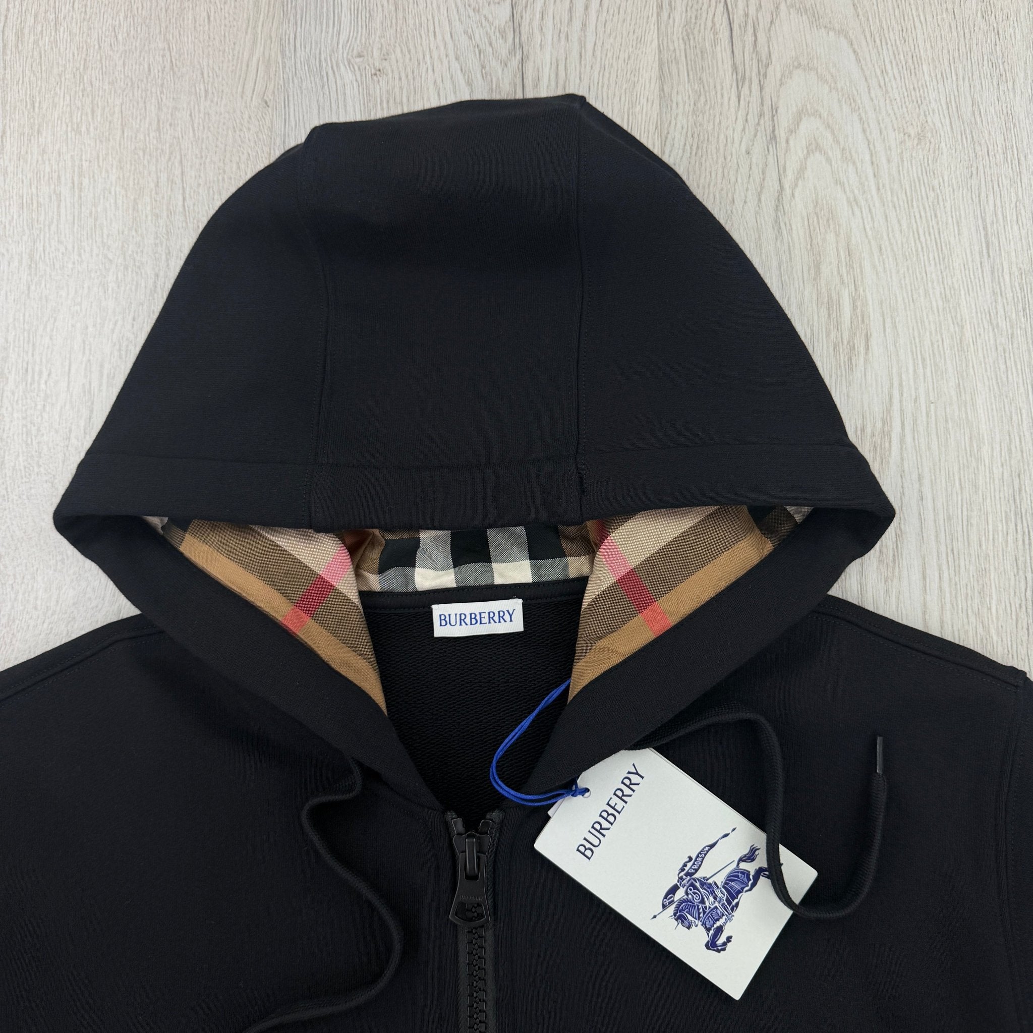 Burberry Men’s Black Zip-up Hoodie - Large - Morely TrendsBurberry Type here:)