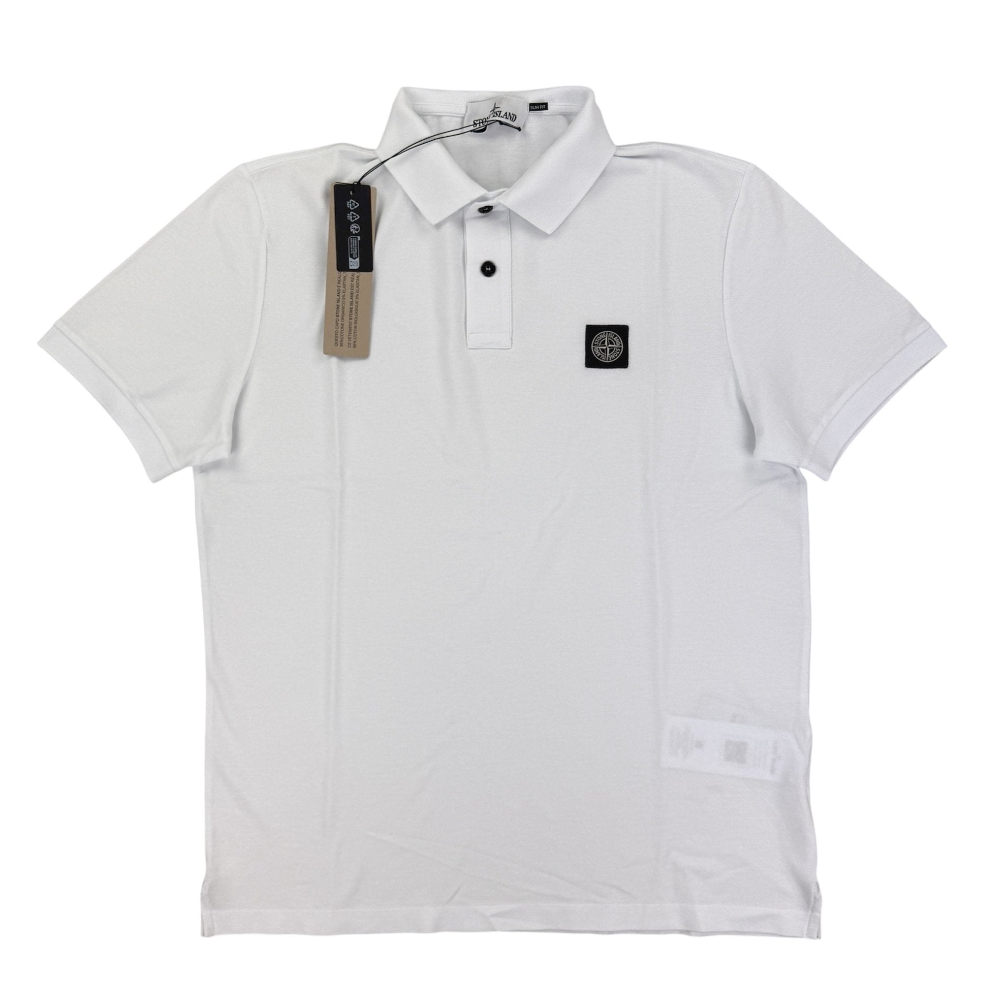 Stone Island Men’s White Short-sleeve Polo - Large - Morely TrendsStone Island Type here:)