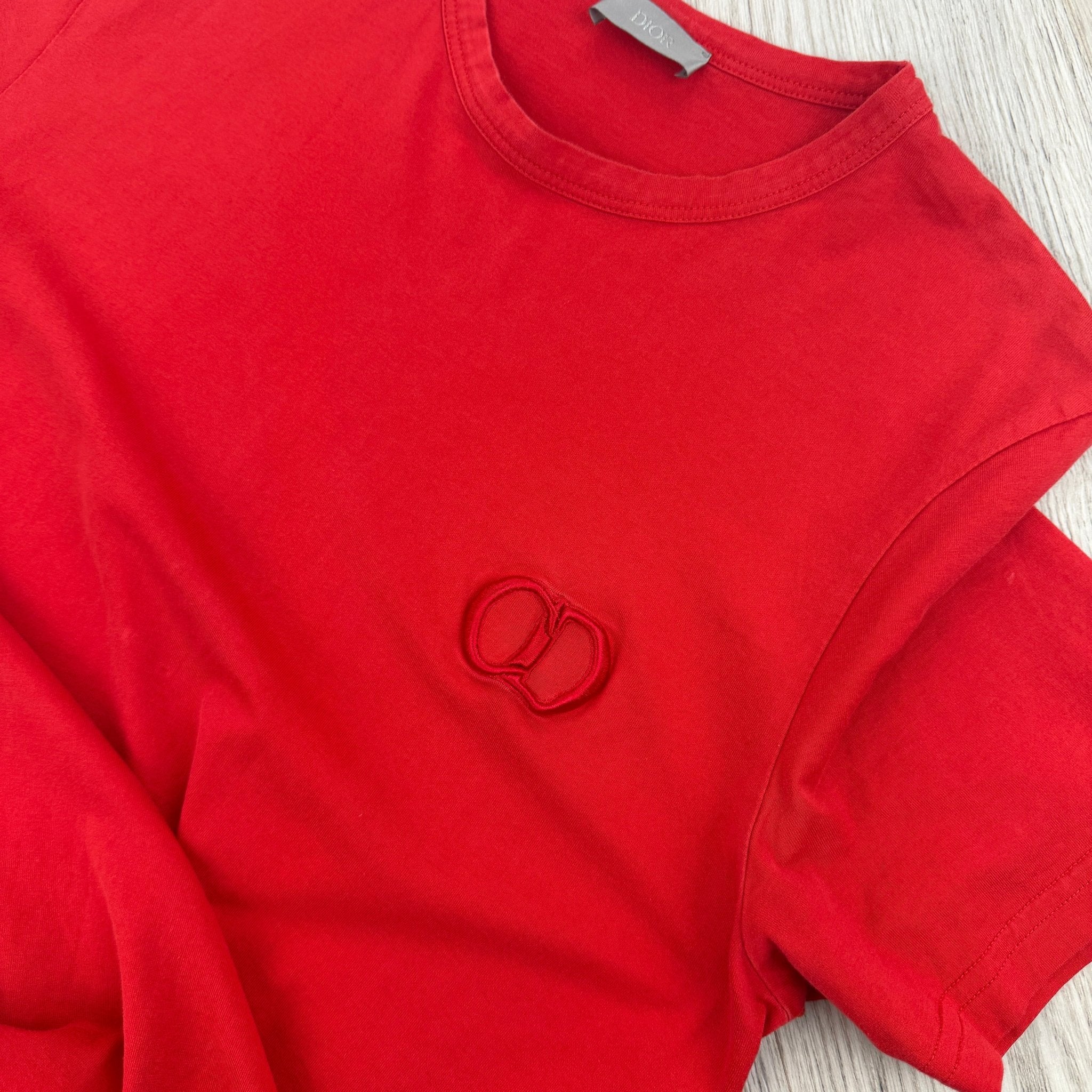 Christian Dior Men’s Red T-shirt - Large Slim - Morely TrendsDior Type here:)