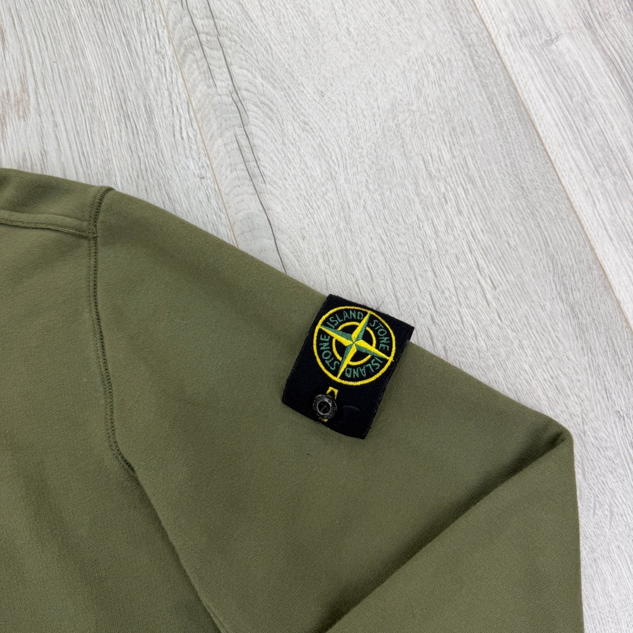Stone Island Men’s Khaki Green Crewneck Jumper - Small - Morely TrendsStone Island Type here:)