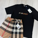 Burberry Men’s Black T-shirt & Shorts Set - Morely TrendsBurberry Type here:)