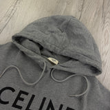 Celine Men’s Grey Loose Pullover Hoodie - XL