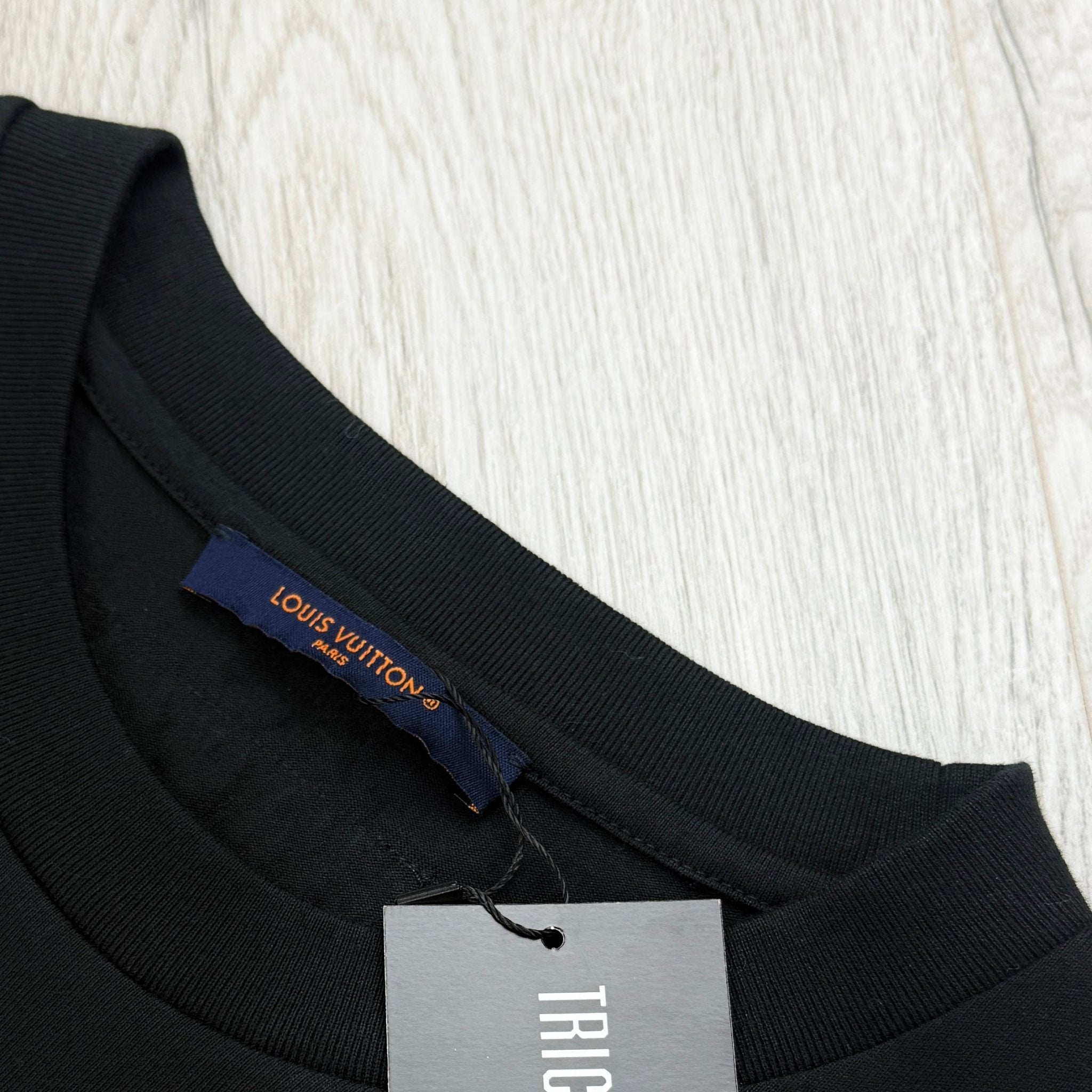 Louis Vuitton Men's Black Embossed T-shirt - Morely TrendsLouis Vuitton Type here:)