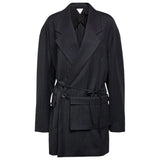 Bottega Veneta Striped Wool Belted Jacket