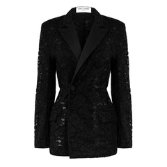 Saint Laurent Guipure Lace Blazer