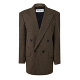 Saint Laurent Checked Oversized Blazer