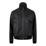 Bottega Veneta Intrecciato Leather Blouson Jacket