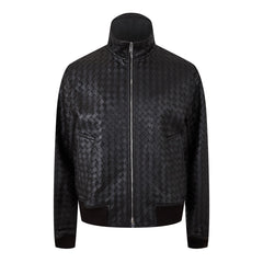 Bottega Veneta Intrecciato Leather Blouson Jacket