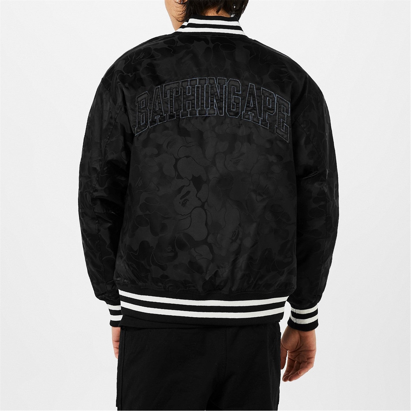 A Bathing Ape Solid Camo Padded Varsity Jacket