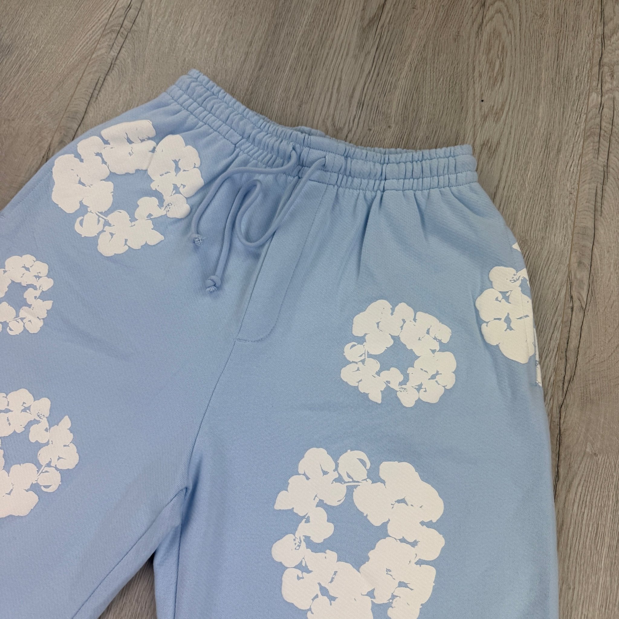 Denim Tears Baby Blue Jersey Shorts - Morely TrendsDenim Tears Type here:)