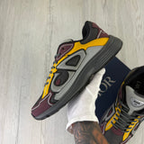 Dior B30 Men’s Burgundy / Yellow Trainers - 43 (Uk 9)