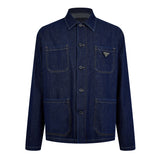 Prada Triangle Logo Denim Overshirt