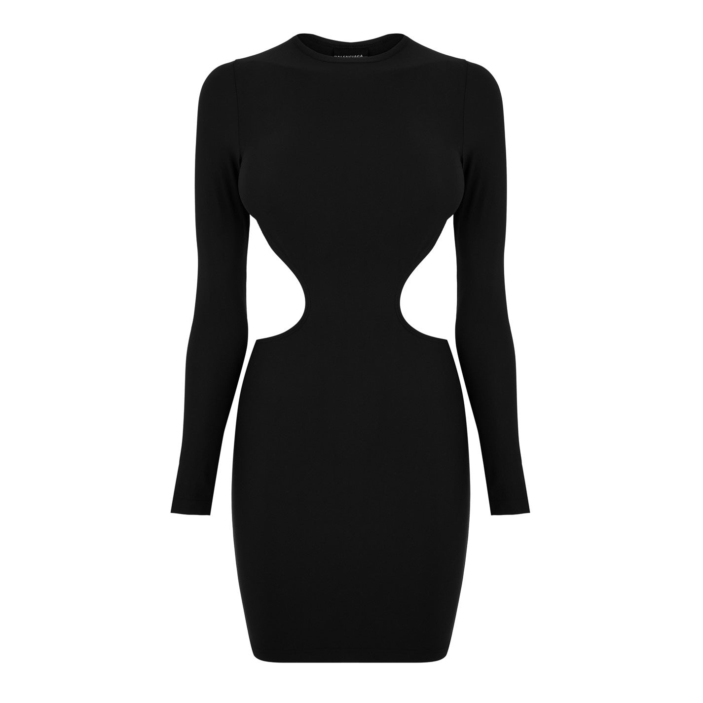 Balenciaga Cut Out Long Sleeve Mini Dress