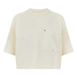 Bottega Veneta Jersey Cropped T-Shirt With V Pocket