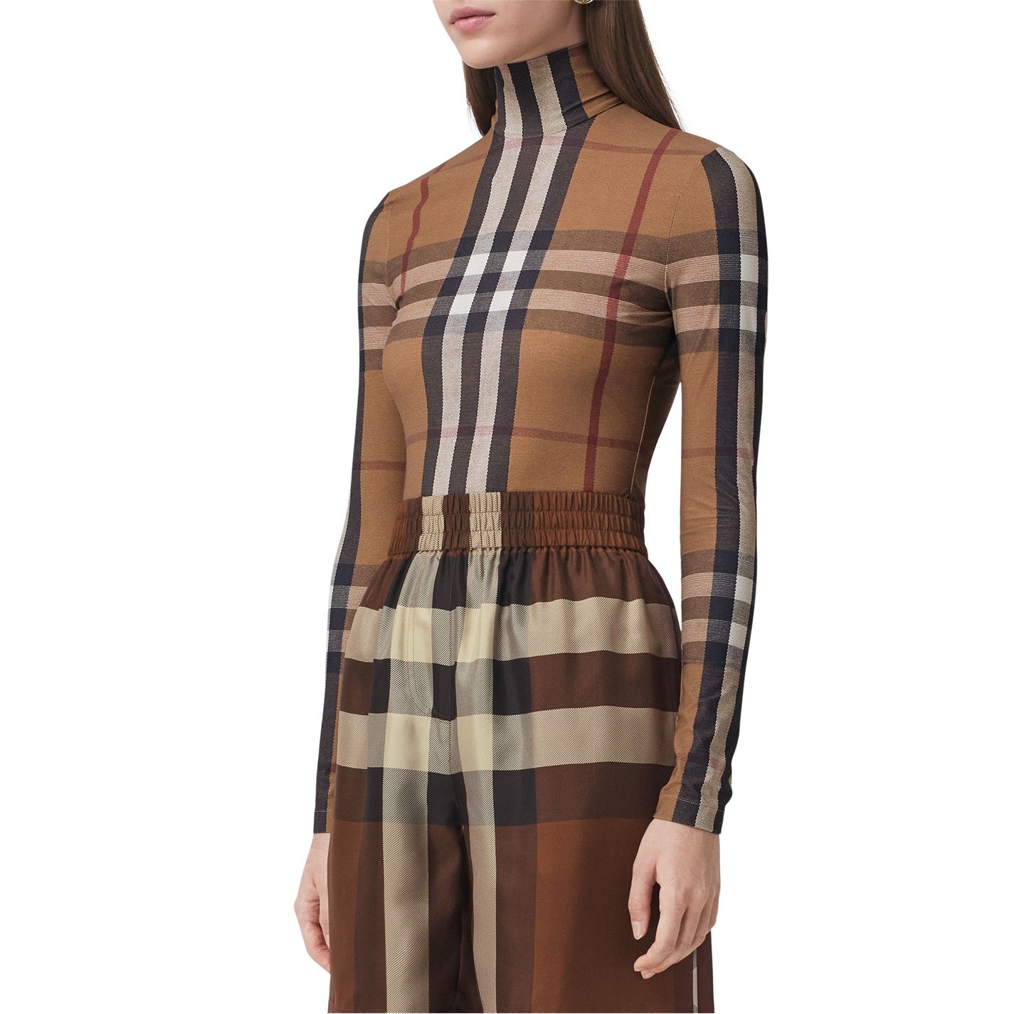 Burberry Emery Check Long Sleeve Top