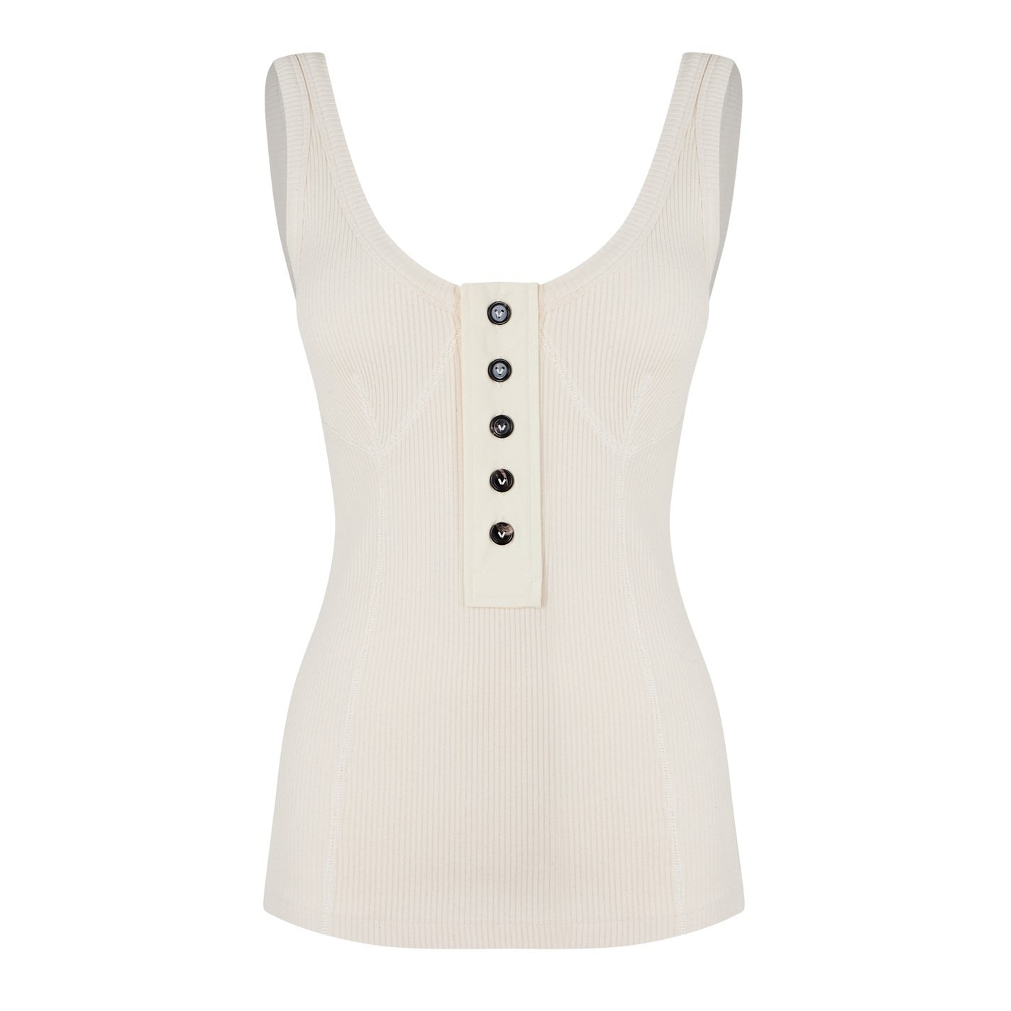 Bottega Veneta Compact Cotton Rib Jersey Tank Top