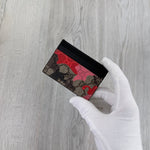 Gucci GG Pink/Red Camo Canvas Card Holder - Morely TrendsGucci Type here:)