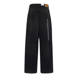 Balenciaga Denim Size Sticker Baggy Trousers