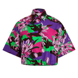 Moncler Floral Cropped Shirt