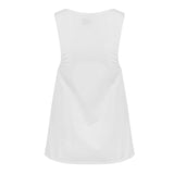 Saint Laurent Henley Tank In Cotton Poplin