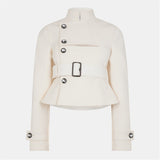 Burberry Stretch Cotton Blend Tailored Jacket