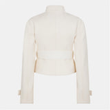 Burberry Stretch Cotton Blend Tailored Jacket
