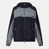 Miu Miu Technical Silk Zipper Blouson Jacket