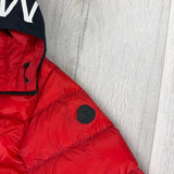 Moncler Men’s Provins Red Zip-up Down Jacket - Size 5