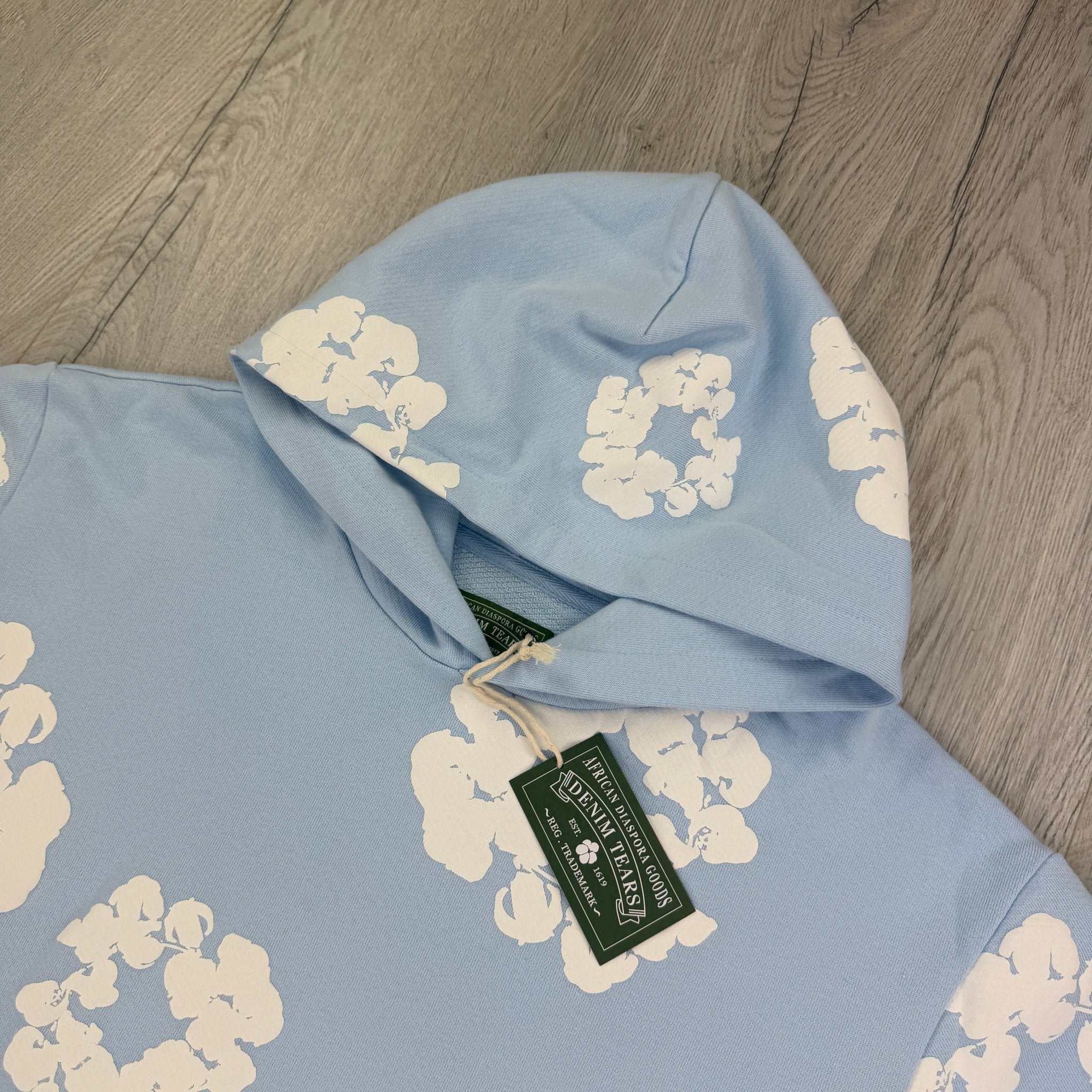 Denim Tears Baby Blue Pullover Hoodie - Morely TrendsDenim Tears Type here:)