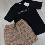 Burberry Men’s Black T-shirt & Shorts Set - Morely TrendsBurberry Type here:)