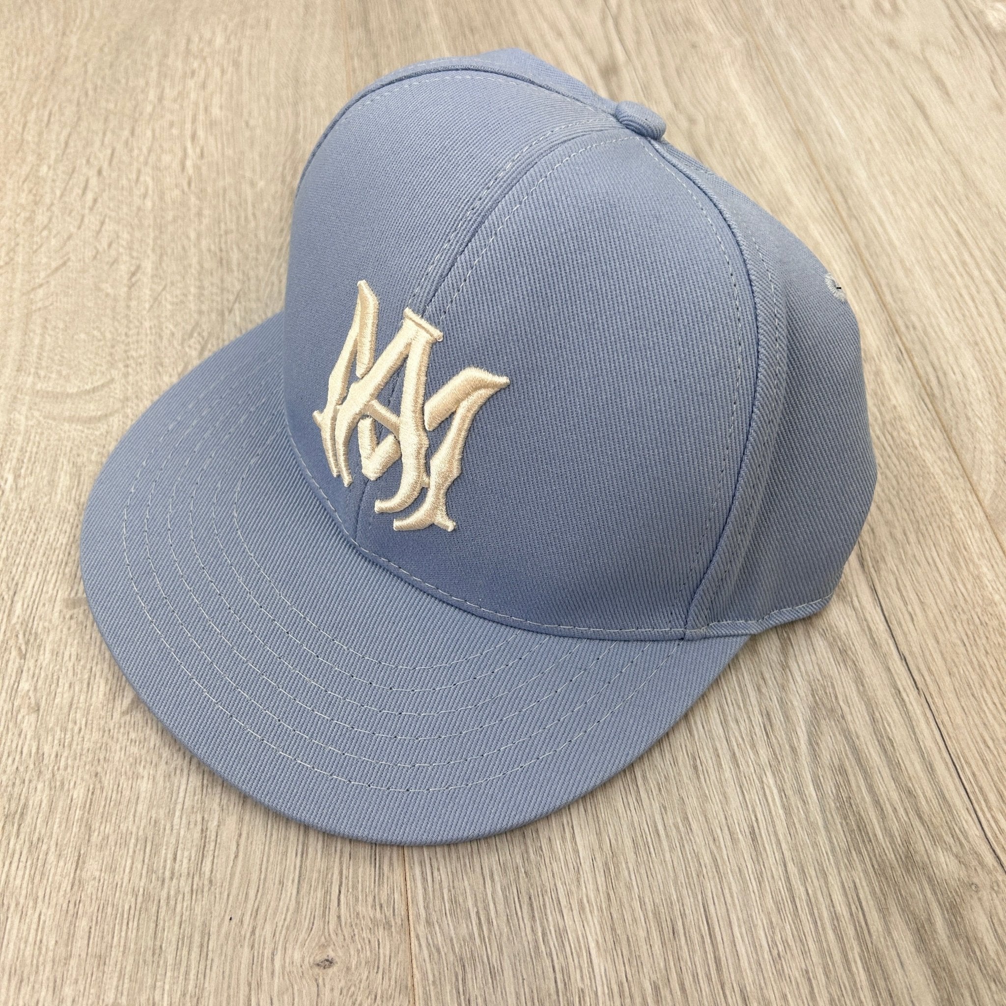 Amiri Men’s MA Logo Fitted Blue Flat Cap - Morely TrendsAmiri Type here:)