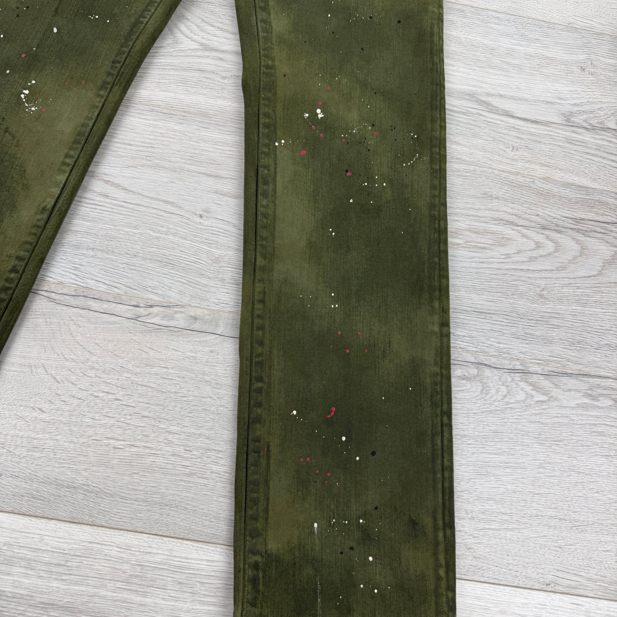 Dsquared2 Men’s Green Distressed Straight Jeans - Morely TrendsDsquared2 Type here:)