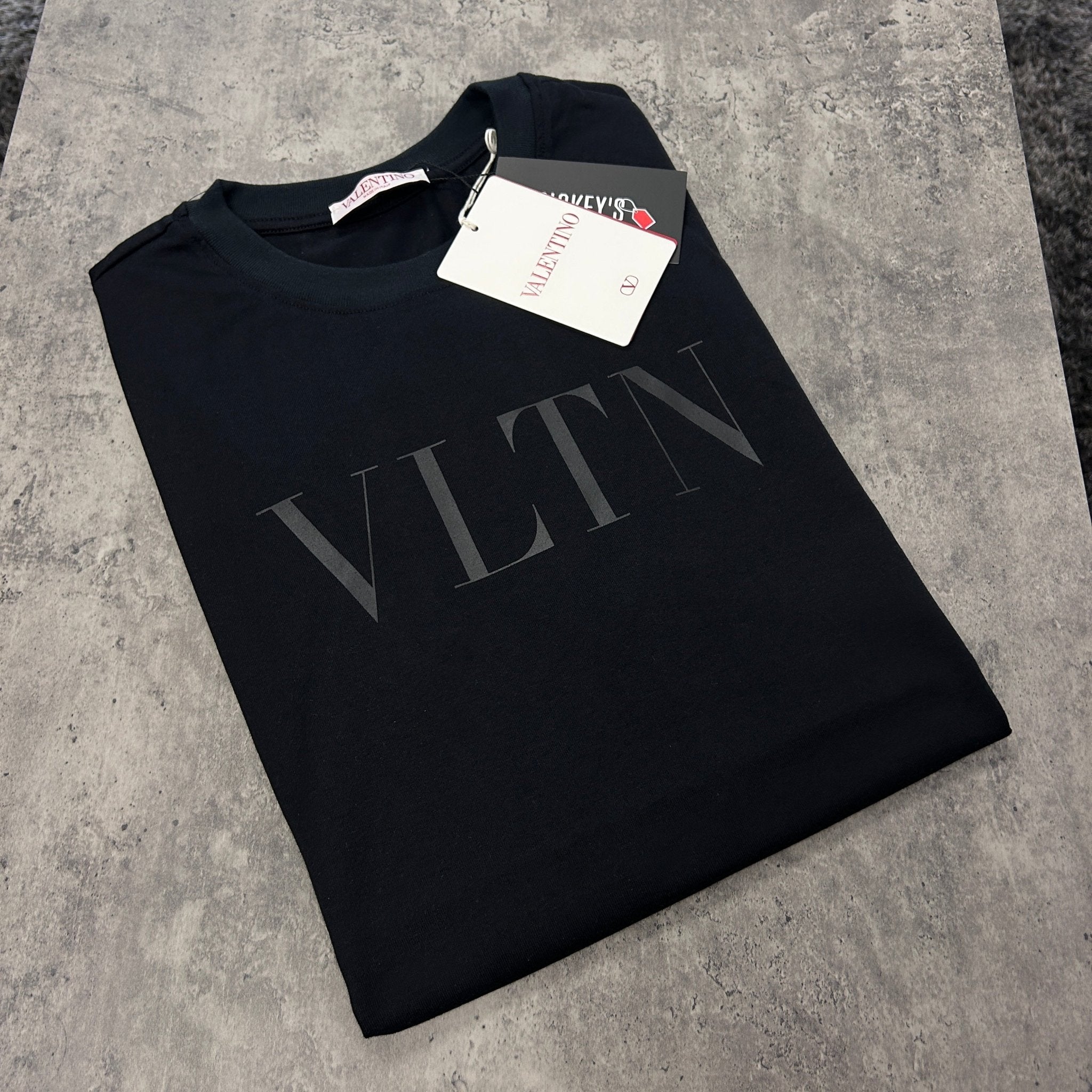 Valentino Men’s ‘VLTN’ Black T-shirt - Morely TrendsValentino Type here:)
