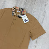 Burberry Men’s Beige Cody Check Polo Shirt