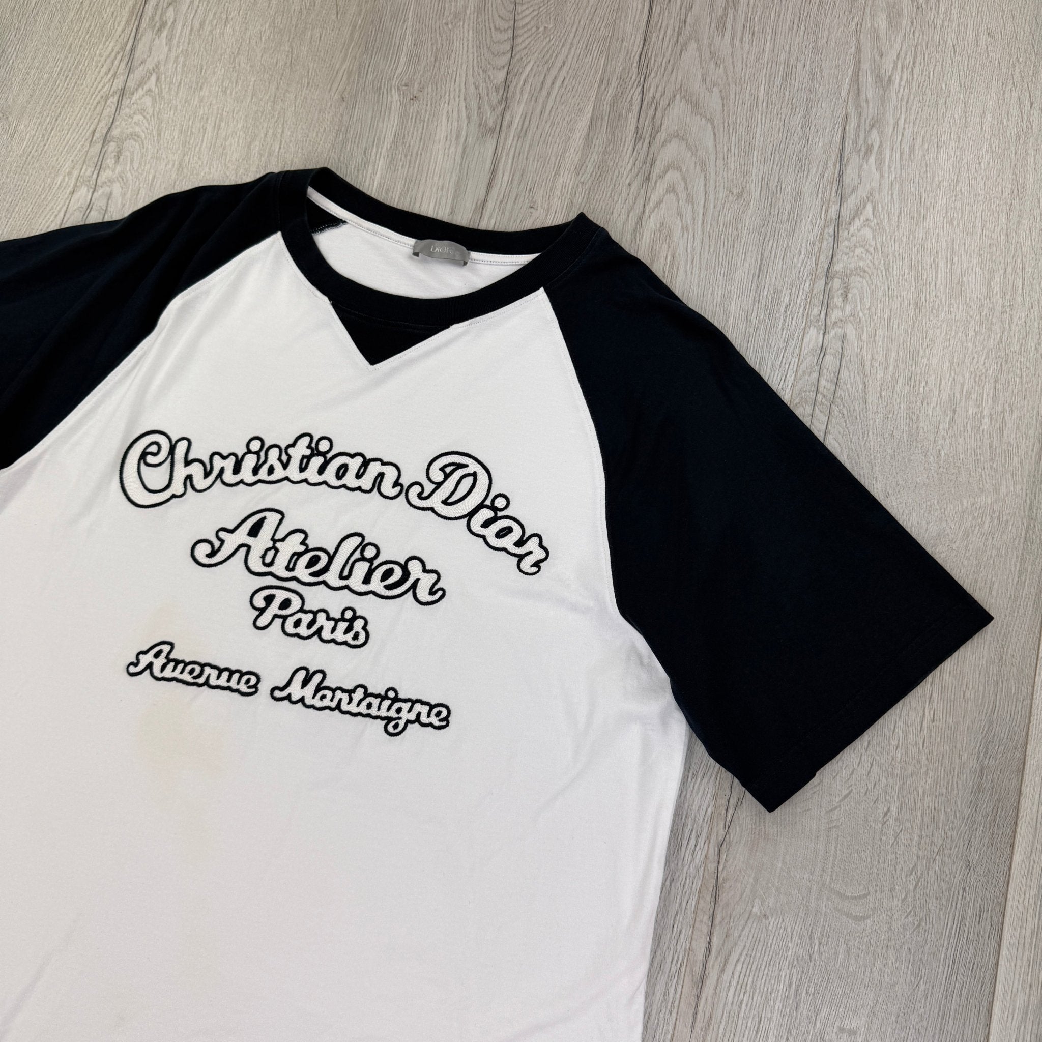 Christian Dior Men’s White & Navy ‘Atelier Paris’ T-shirt - Large Oversized - Morely TrendsDior Type here:)
