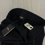 Fendi Men’s Black FF Cotton Diagonal Monogram Shorts - L/XL