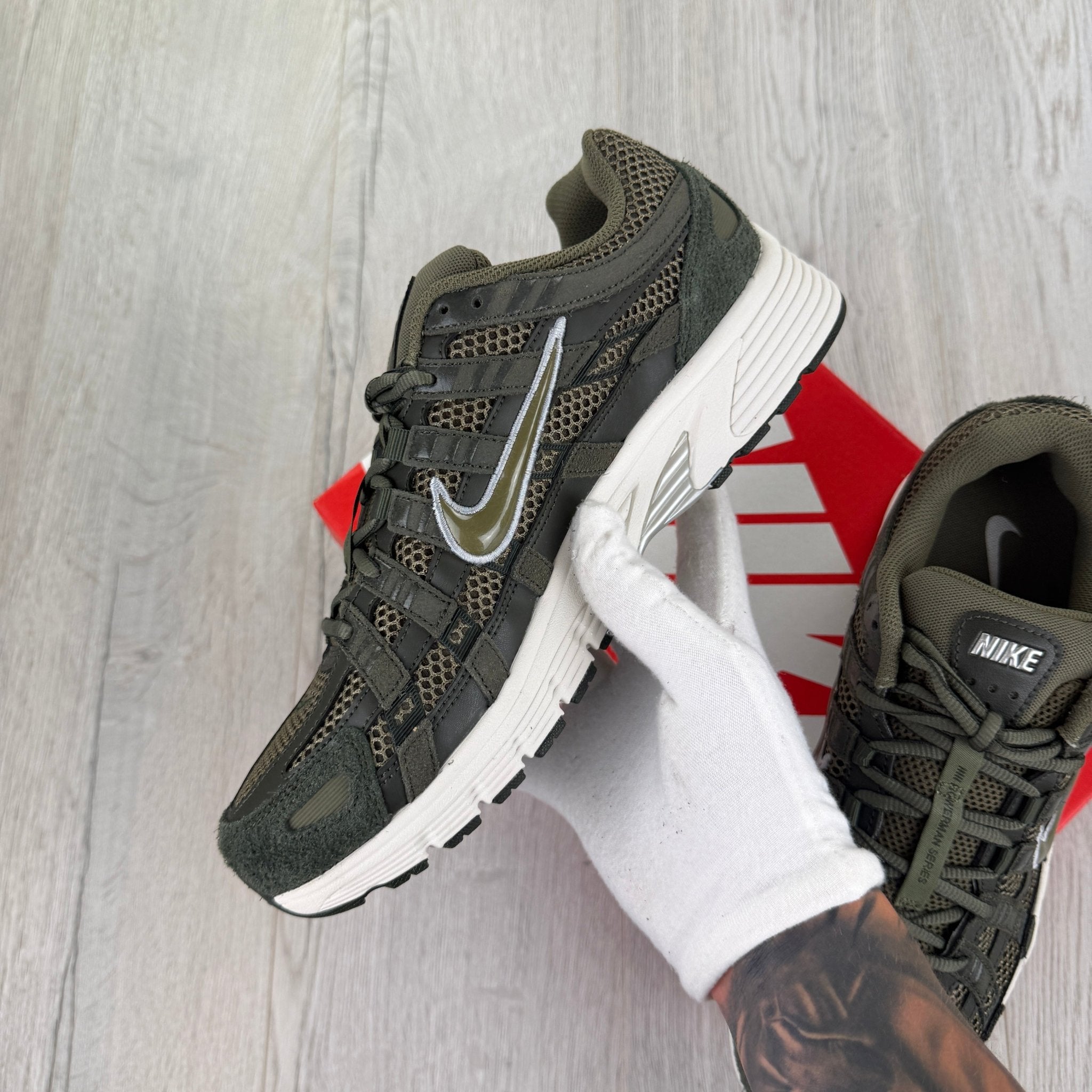 Nike P-6000 Men’s Khaki Green Trainers - Morely TrendsNike Type here:)