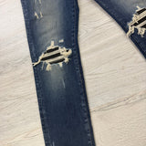 Amiri Men’s Blue MX1 Distressed Ripped Jeans