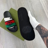 Gucci Men’s Black GG Interlocking Pool Sliders