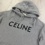 Celine Men’s Grey Loose Pullover Hoodie - XL