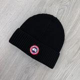 Canada Goose Men’s Black Beanie Small Badge