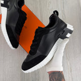 Hermes Men’s Black & White Bouncing Sneakers - 46 (Fit 11.5/12)
