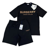 Burberry Men’s Black T-shirt & Shorts Set - Morely TrendsBurberry Type here:)