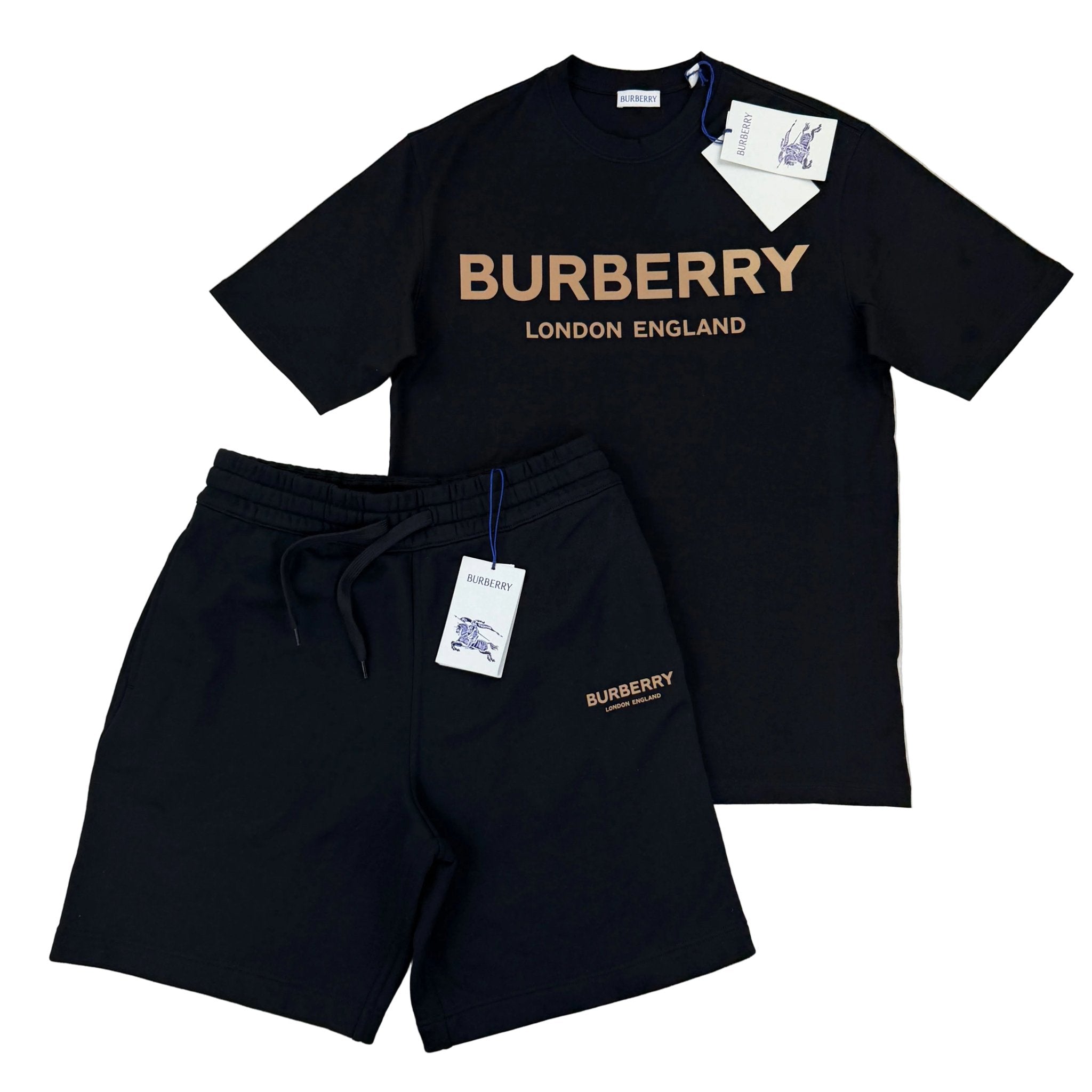 Burberry Men’s Black T-shirt & Shorts Set - Morely TrendsBurberry Type here:)