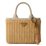 Prada Wicker Tote Bag