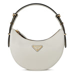 Prada Arqué Moon Leather Shoulder Bag