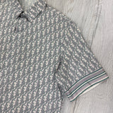 Dior Oblique Men’s Button-up Short Sleeve Silk Shirt - 38 (Fit Small/Medium)