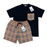 Burberry Men’s Black T-shirt & Shorts Set