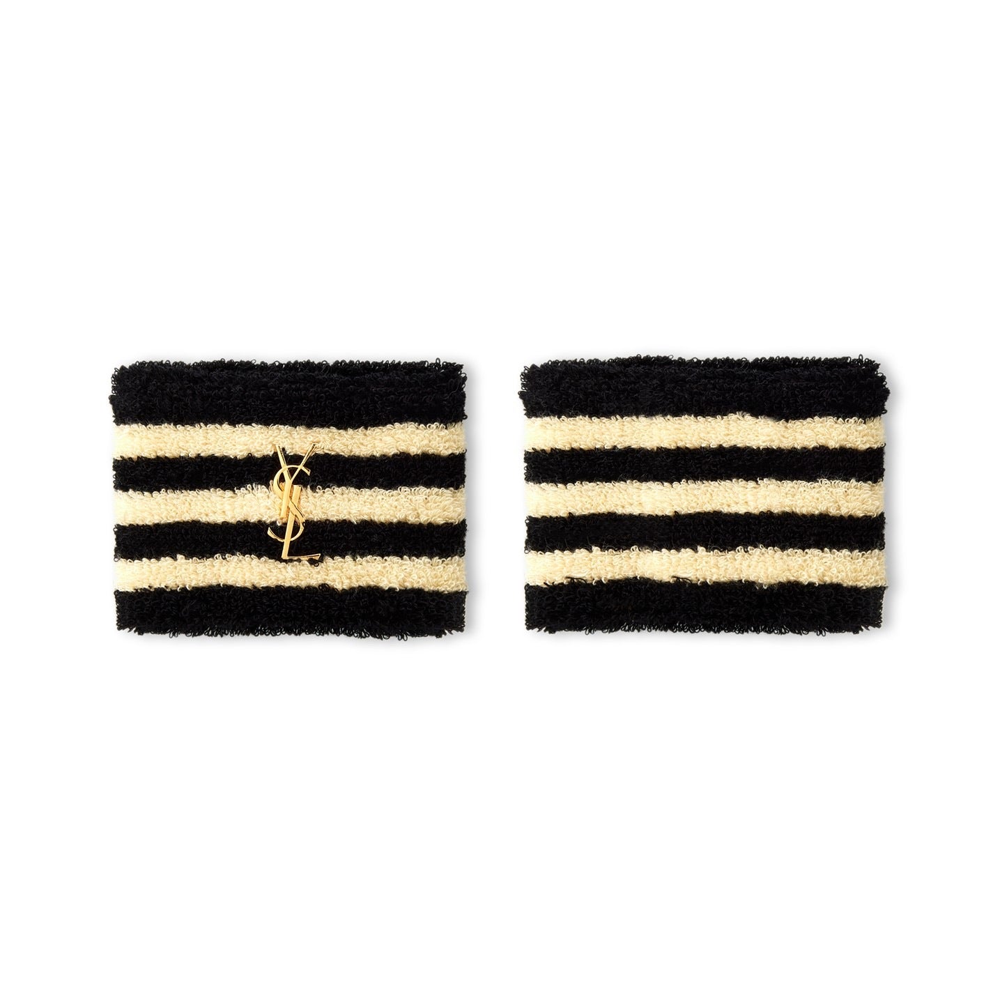 Saint Laurent Cassandre Striped Bracelets